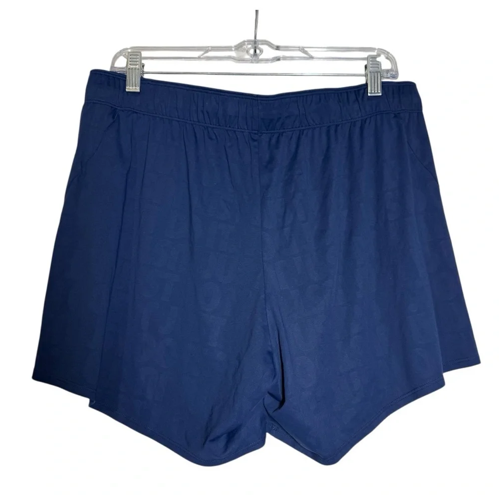 Nike Dri-Fit Training Shorts Navy Blue Blue Swoosh Size XL Just Do It Monogram